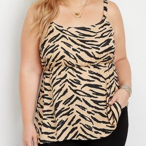 PLUS NWOT Tiger Print Satin Cami BNWOT